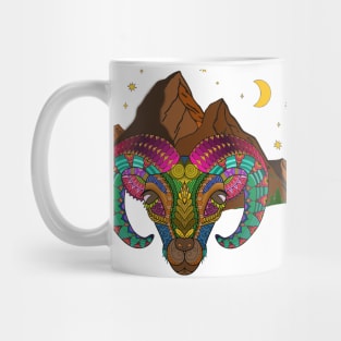 Big Horns in Mountains Mug